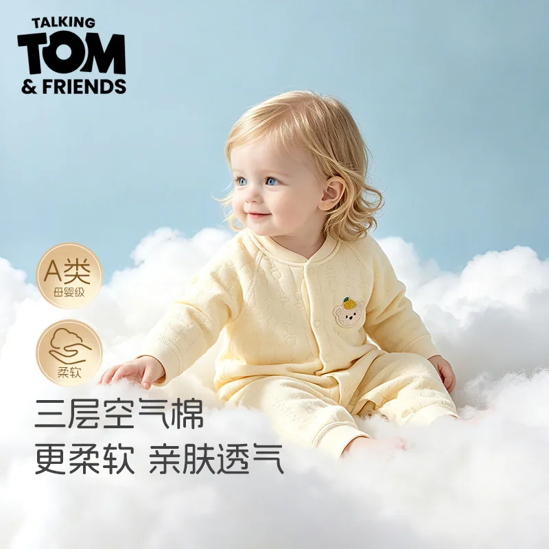 汤姆猫纯棉加厚婴儿连体衣三层（细节图 1）
