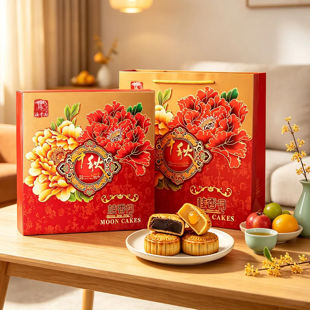 元气方块莲蓉蛋黄豆沙双拼月饼480g