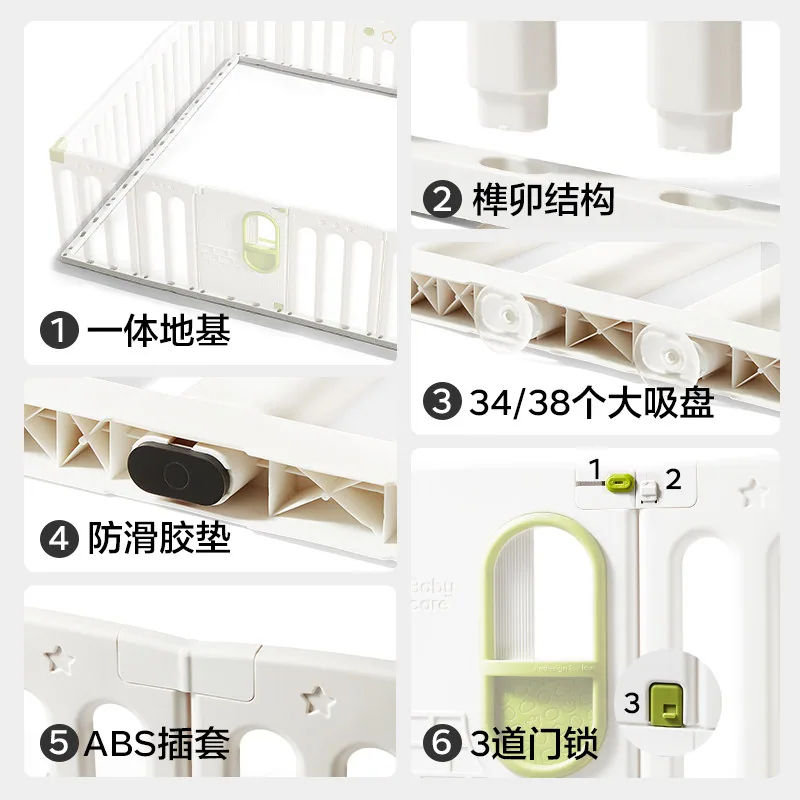 babycare地基儿童游戏围栏150*180cm精灵花园款（细节图 1）