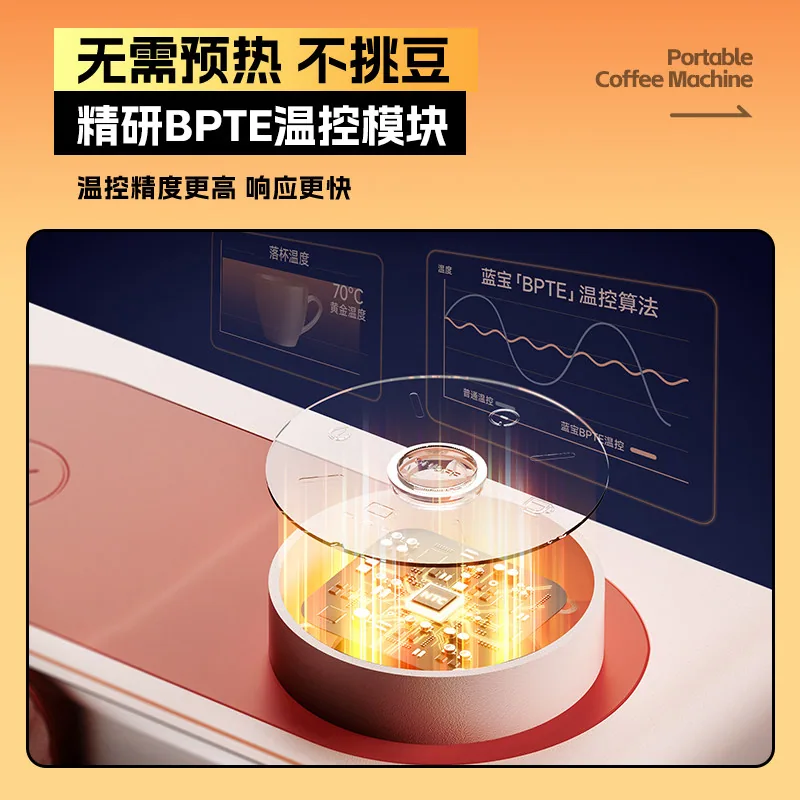 蓝宝魔方咖啡机便携意式浓缩机身图（细节图 2）