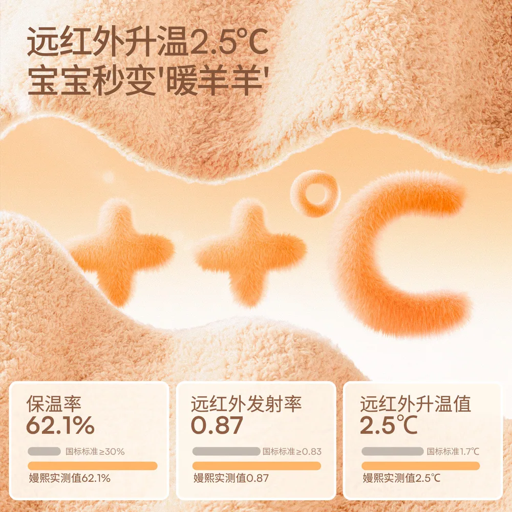 嫚熙新款半边绒婴儿盖毯