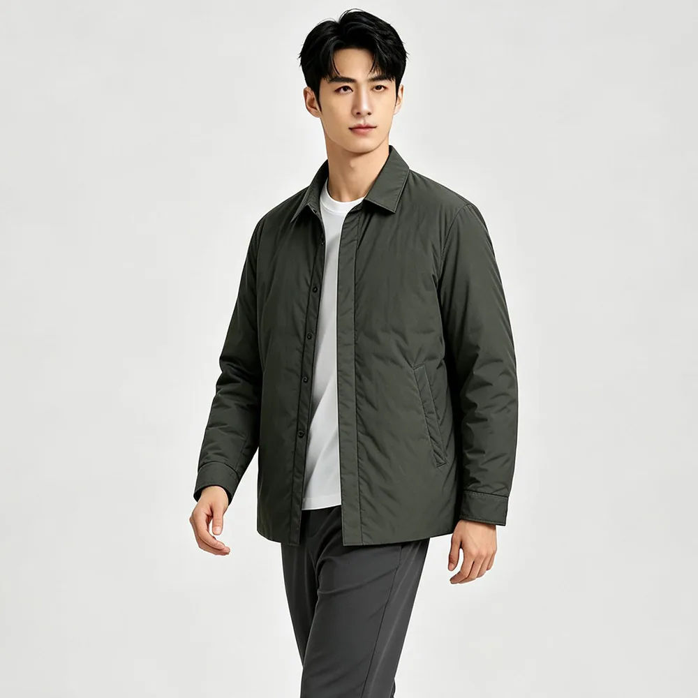 G7GRCK男士轻薄鹅绒防风羽绒服黑色款（细节图 1）