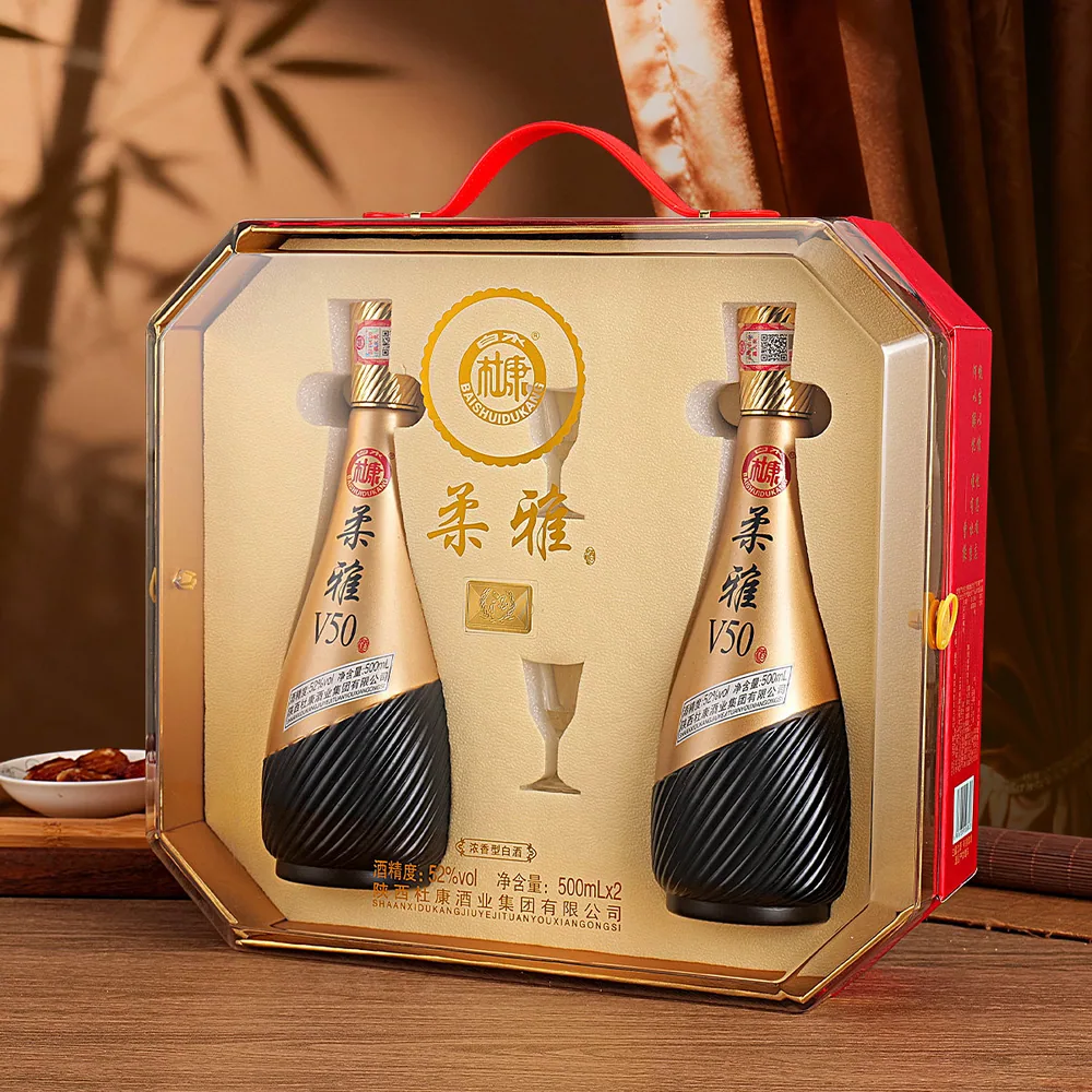 白水杜康柔雅V50浓香白酒500mL*2瓶