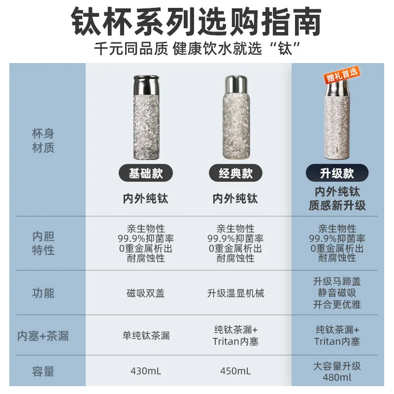 欧梵森纯钛保温杯