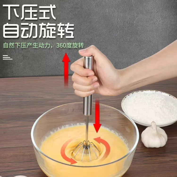 草莓一号不锈钢半自动旋转打蛋器主图（细节图 1）