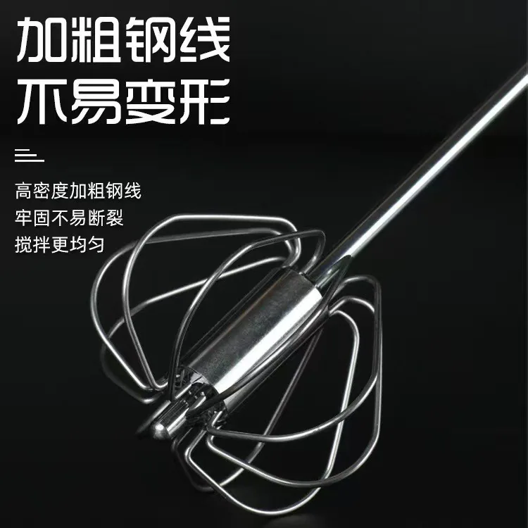 草莓一号不锈钢半自动旋转打蛋器主图（细节图 2）