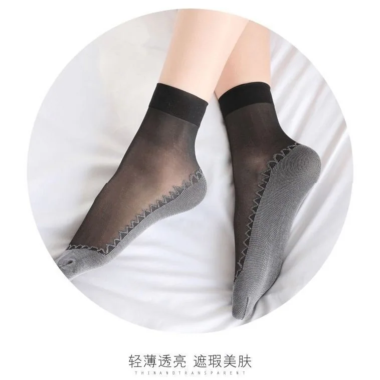 萌兔兔女士夏季棉底钢丝袜10双装（细节图 2）