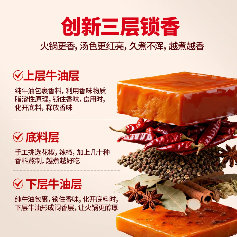 饭巢重庆牛油老火锅底料200g包装图（细节图 2）