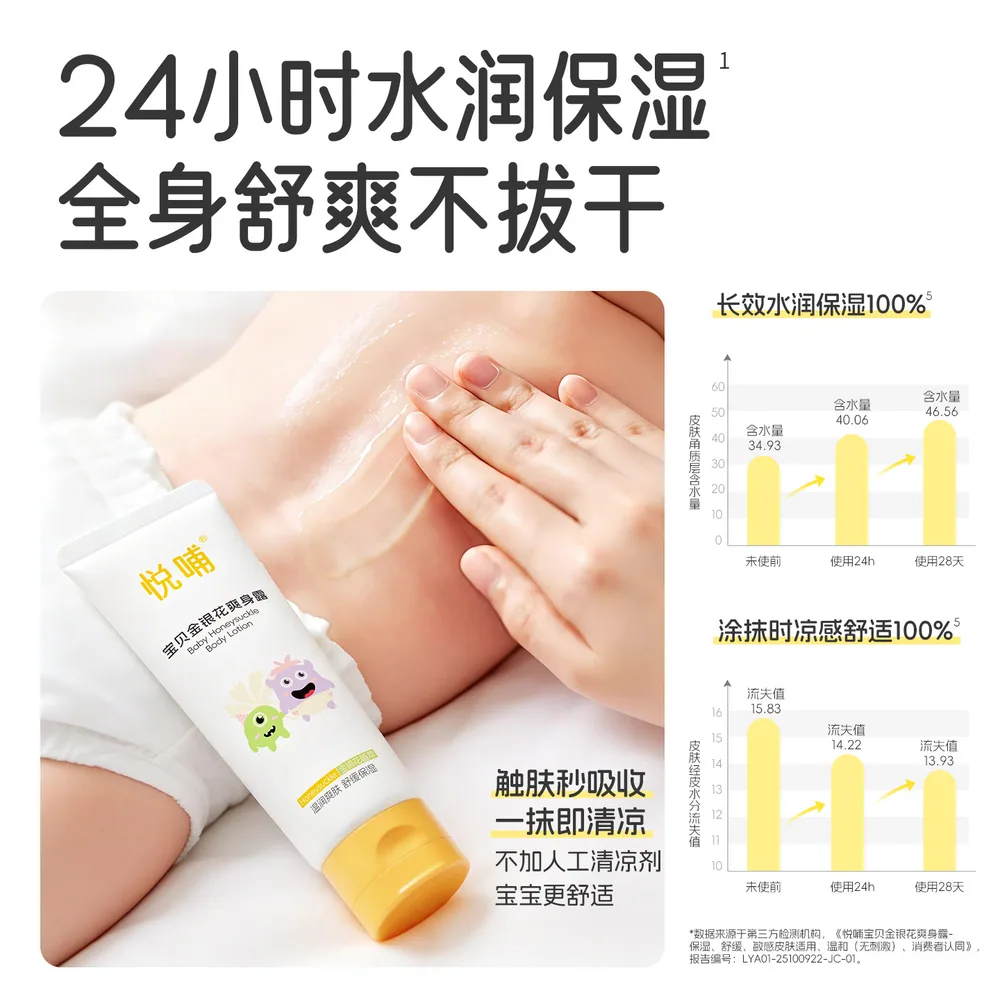 悦哺金银花婴儿爽身露225ml液体爽身粉（细节图 2）