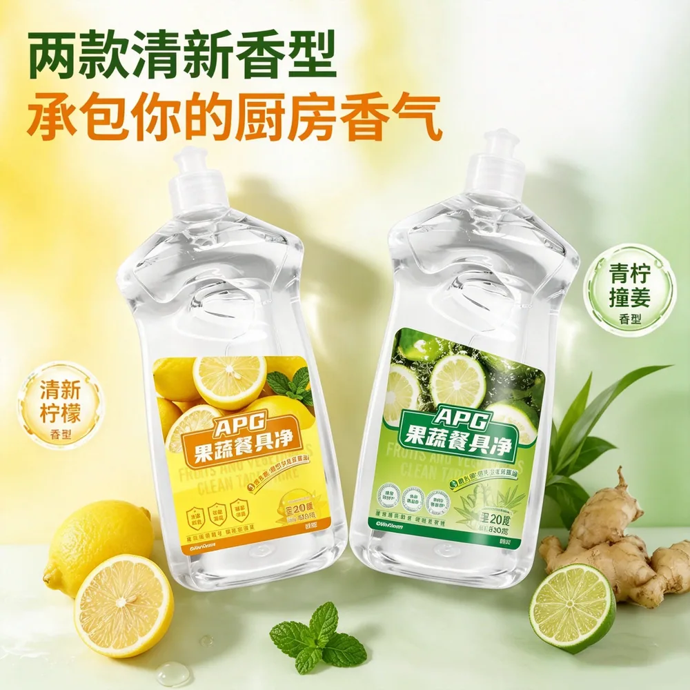 olieclean洗护果蔬餐具洗洁精830g大瓶装（细节图 2）