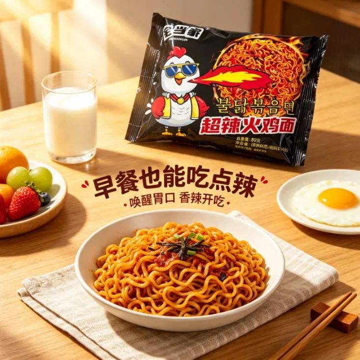 每果镇韩式火鸡面80g*3袋
