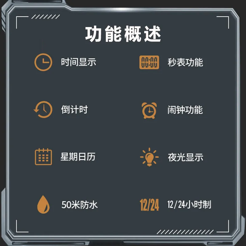 时刻美军训手表多功能运动男女款（细节图 2）