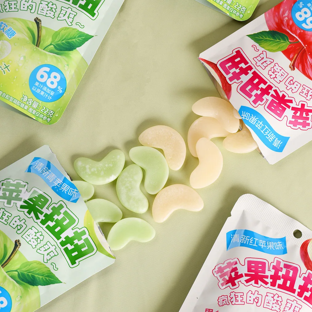龙客食品苹果味冻干软糖片独立小袋装（细节图 2）