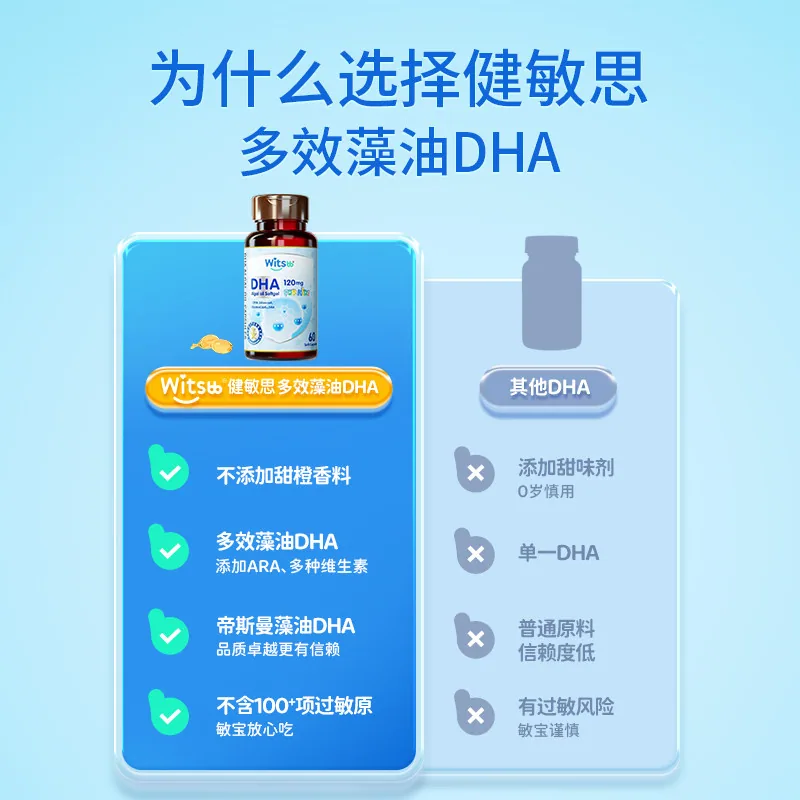 witsbb健敏思60粒多效藻油dha瓶装主图（细节图 1）