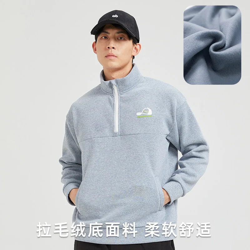 RQG男装加绒立领半拉链卫衣摇粒绒内里（细节图 2）