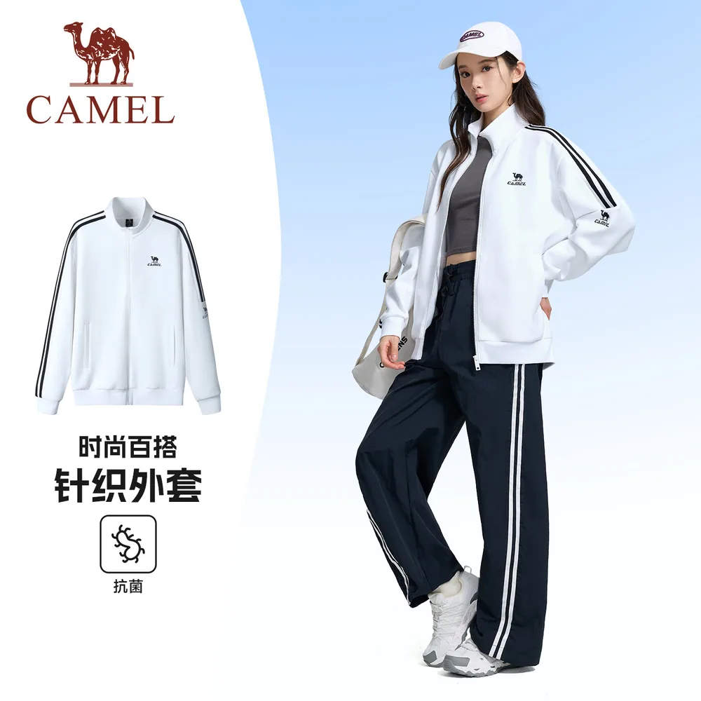 骆驼运动抗菌针织长袖外套男女同款（细节图 1）