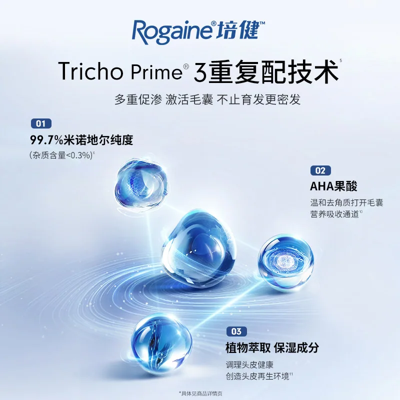 Rogaine培健米诺地尔男士生发泡沫60g三瓶装（细节图 1）