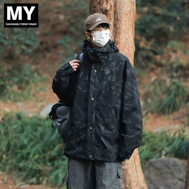 MY山系户外防风防水冲锋衣情侣款主图（细节图 1）