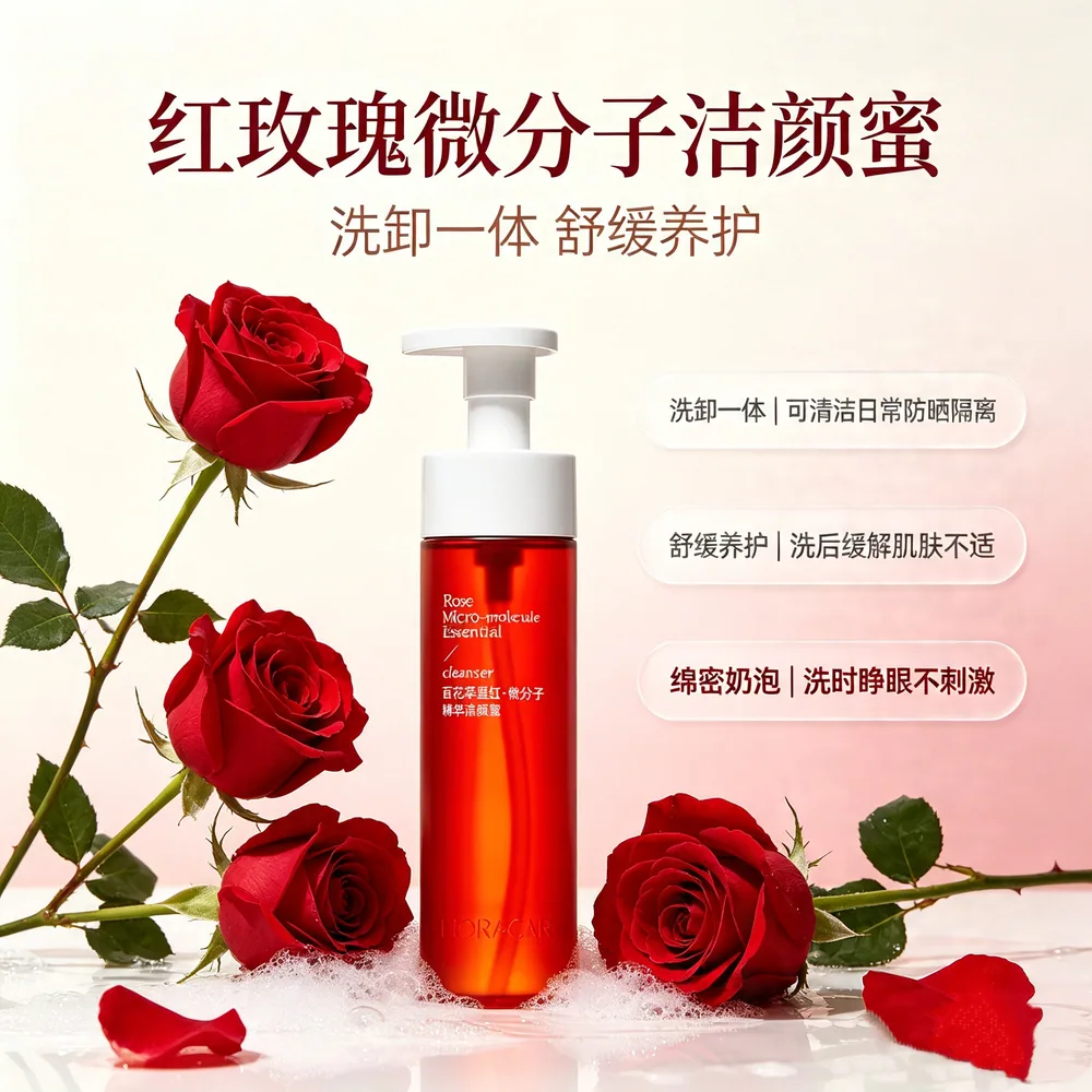 欧诗漫百花萃洁颜蜜120ml洗面奶（细节图 1）
