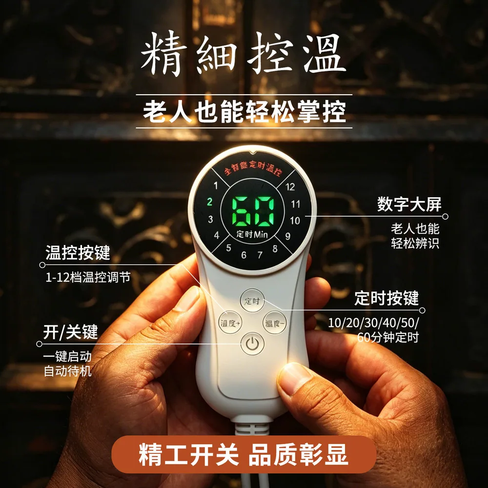 艾顺康肩颈腹部电加热理疗养生袋主图（细节图 2）
