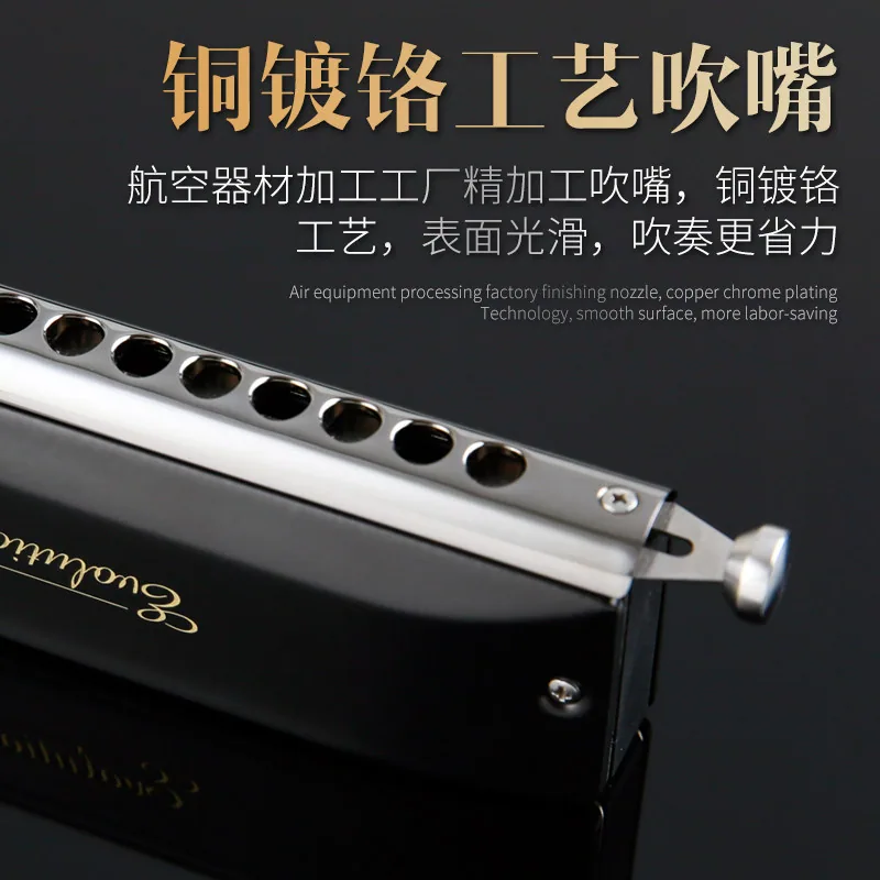 JDR嘉德瑞半音阶口琴12孔C调主图（细节图 2）