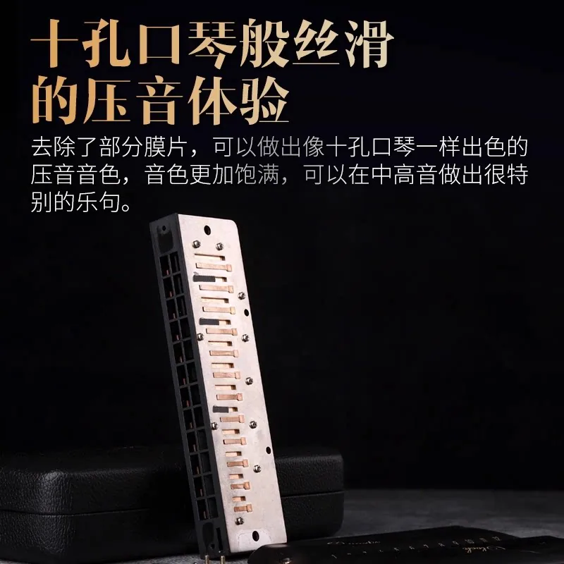 JDR嘉德瑞石英Clock不粘膜12孔口琴主图（细节图 1）