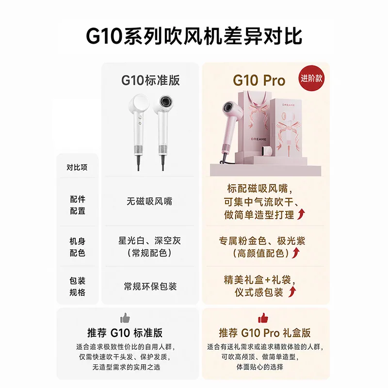 追觅G10负离子高速吹风机