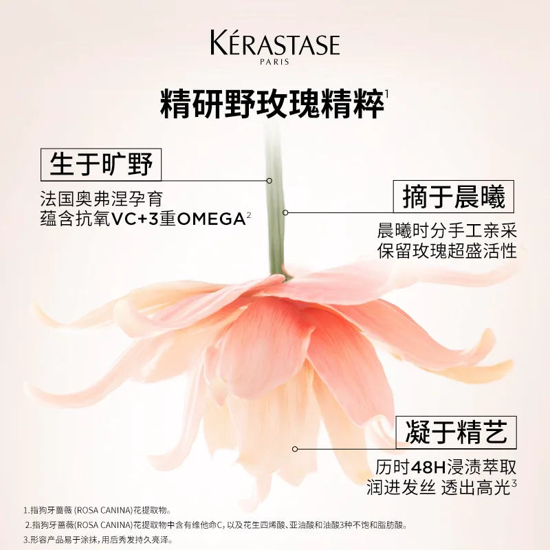 卡诗釉光玫瑰洗发水250ml与护发精油45ml（细节图 1）