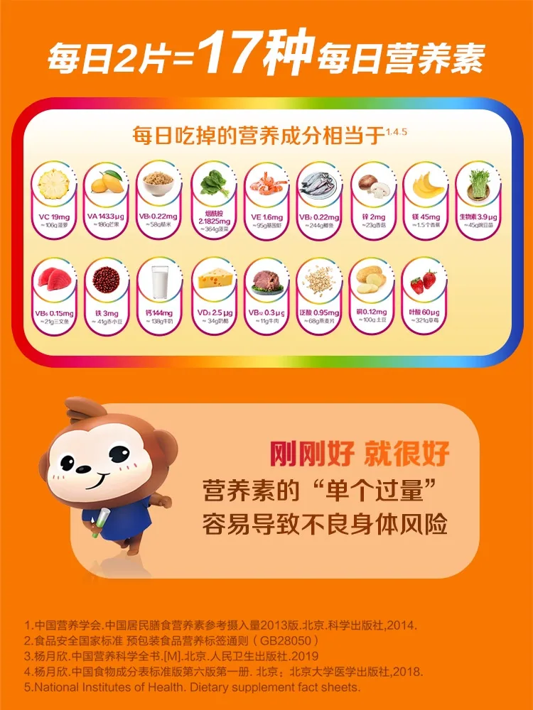 善存小佳维儿童多维80片草莓味瓶装（细节图 1）