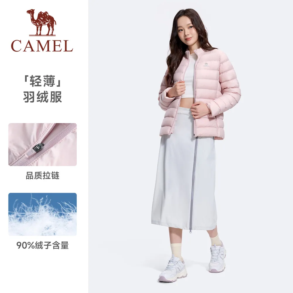 骆驼轻薄短款排骨羽绒服女立领款（细节图 2）