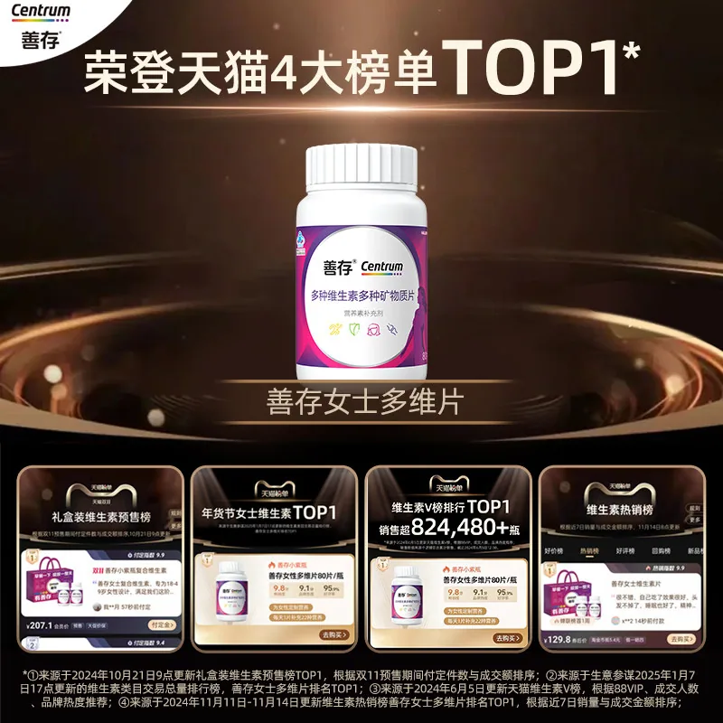 善存女士复合维生素小紫瓶80片装（细节图 1）