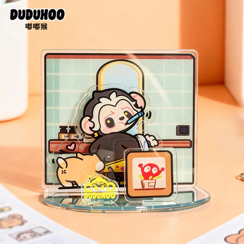 嘟嘟猴原创IP两用桌面镜子立牌架四款主题（细节图 2）