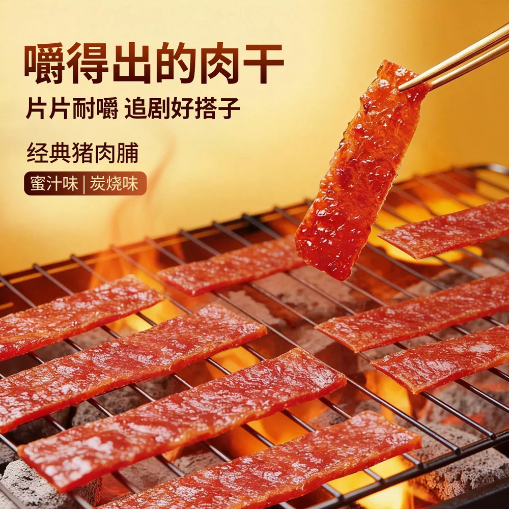 自然派炭烧猪肉脯75g三袋装（细节图 1）