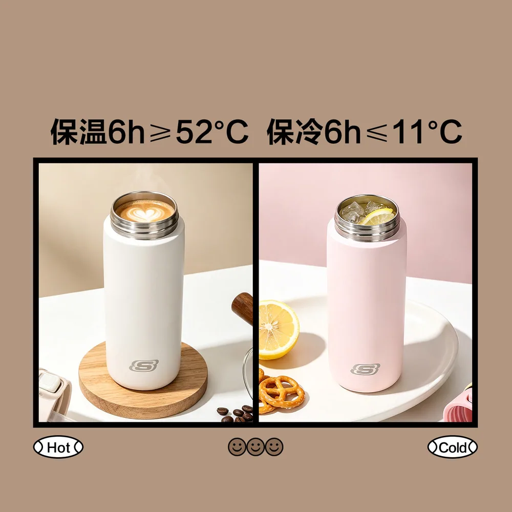 斯凯奇小奶熊316不锈钢双饮保温杯500ml（细节图 1）