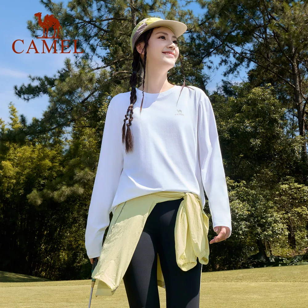 骆驼运动长袖棉T正肩T神男女同款（细节图 2）