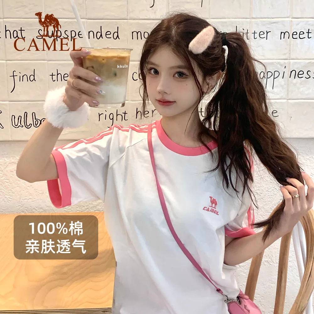 骆驼运动柔棉T神运动短袖美式复古款（细节图 2）