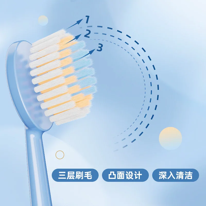 修洁罗马柱凸面成人牙刷 家庭装细软毛（细节图 1）