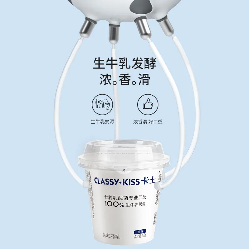 卡士慢发酵生牛乳酸奶100g×24杯