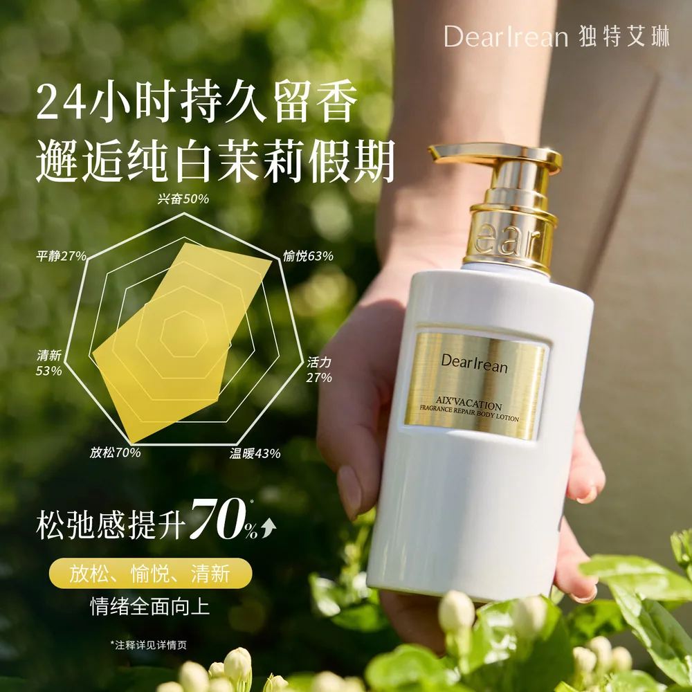 独特艾琳香氛身体精华乳茉莉保湿霜瓶身（细节图 1）