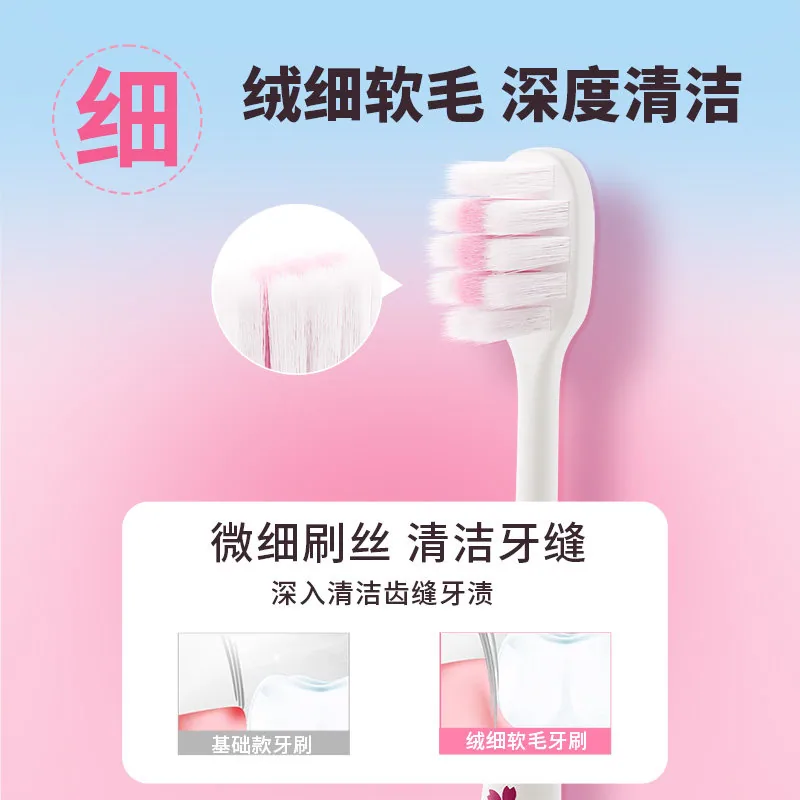 沐暄樱花软毛牙刷3支装细软刷毛（细节图 1）