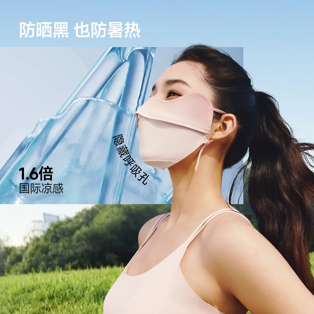 蕉下防晒口罩女款冰丝遮阳面罩主图（细节图 1）