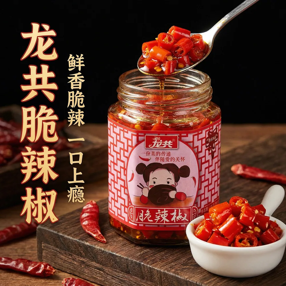 龙共爽口开胃酱菜脆辣椒210g小罐装（细节图 1）