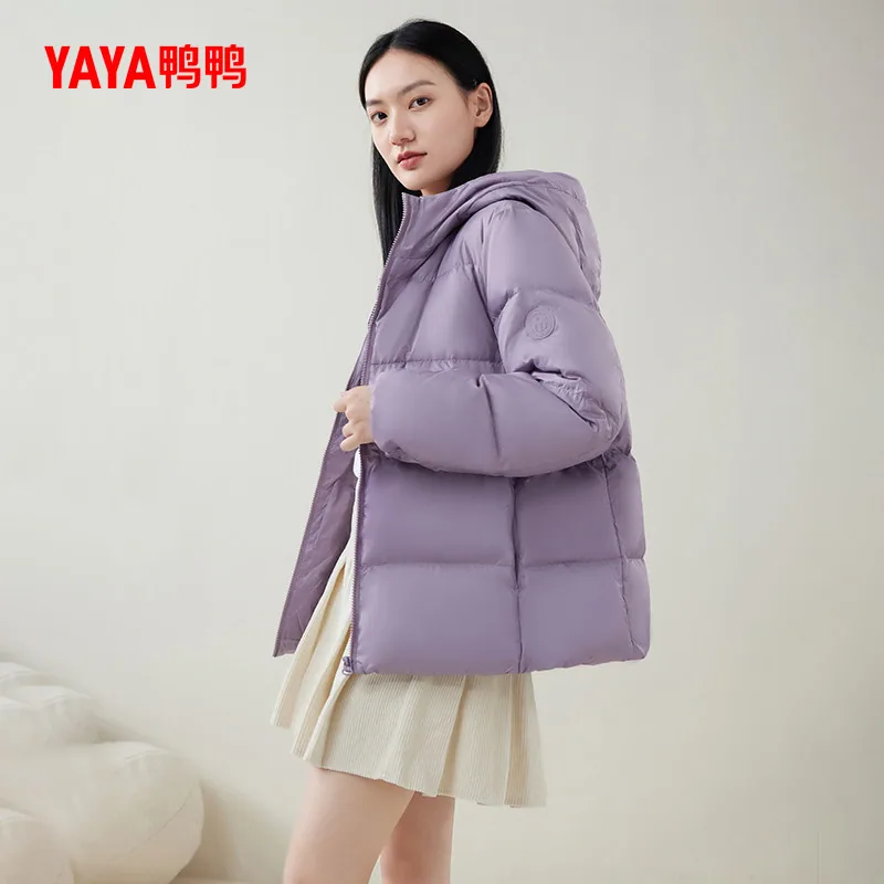 鸭鸭加厚短款韩版羽绒服连帽款（细节图 1）