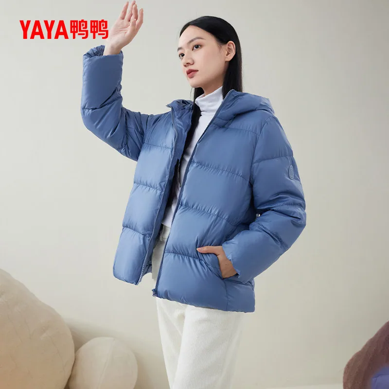 鸭鸭加厚短款韩版羽绒服连帽款（细节图 2）