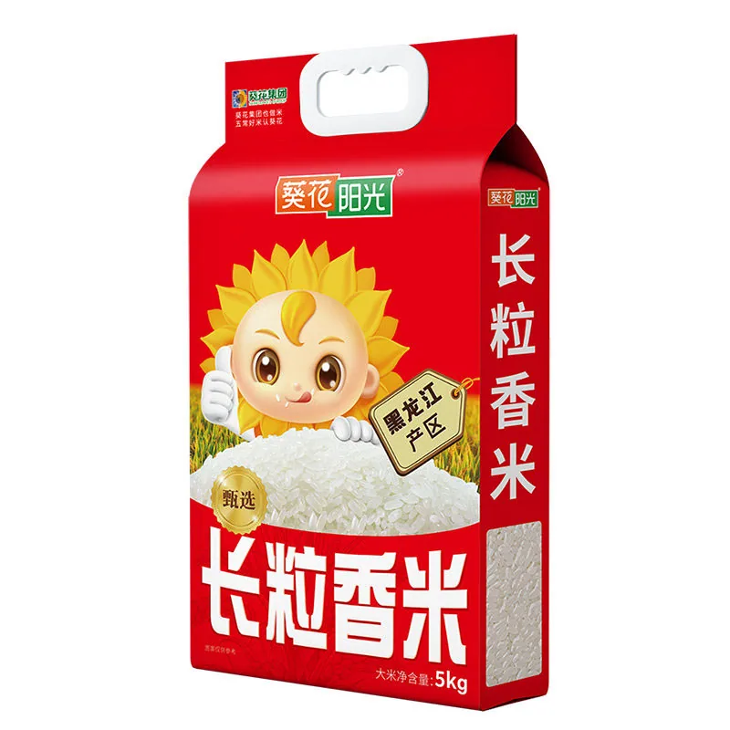 葵花阳光东北长粒香大米5kg包装图（细节图 2）
