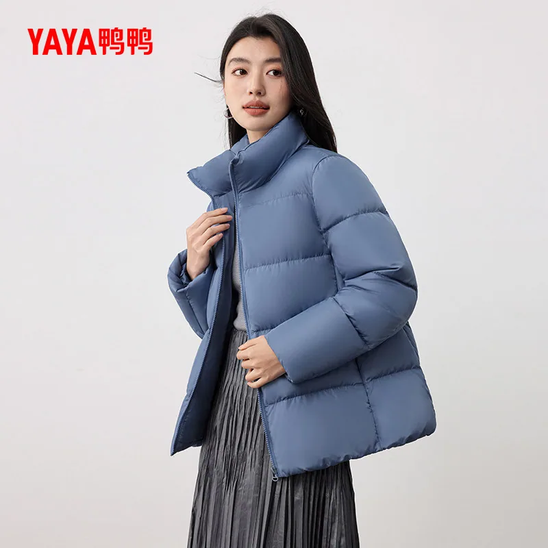 鸭鸭立领短款羽绒服白鸭绒款（细节图 2）
