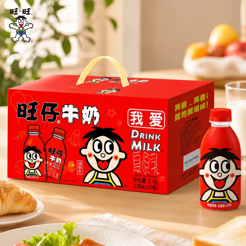 旺旺旺仔牛奶245ML十瓶装加果汁软糖两包