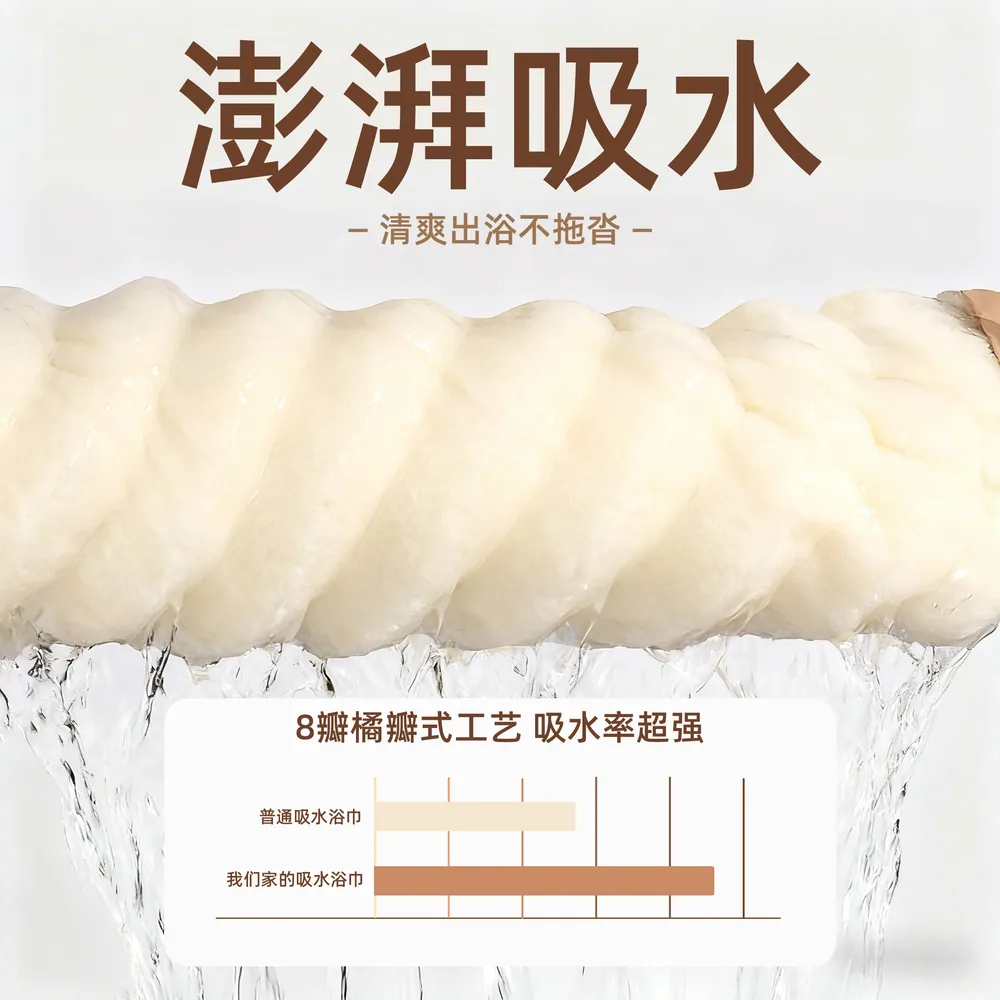雅纤朵加大加厚浴巾女家用款（细节图 1）