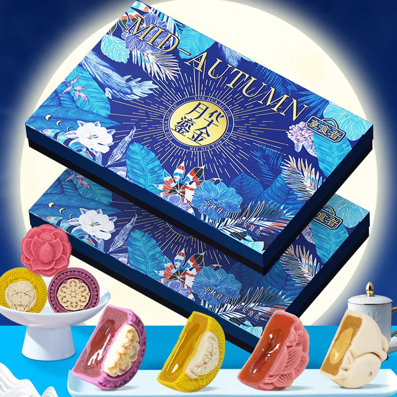 享食者广式五仁桃山皮流心月饼礼盒装400g（细节图 1）