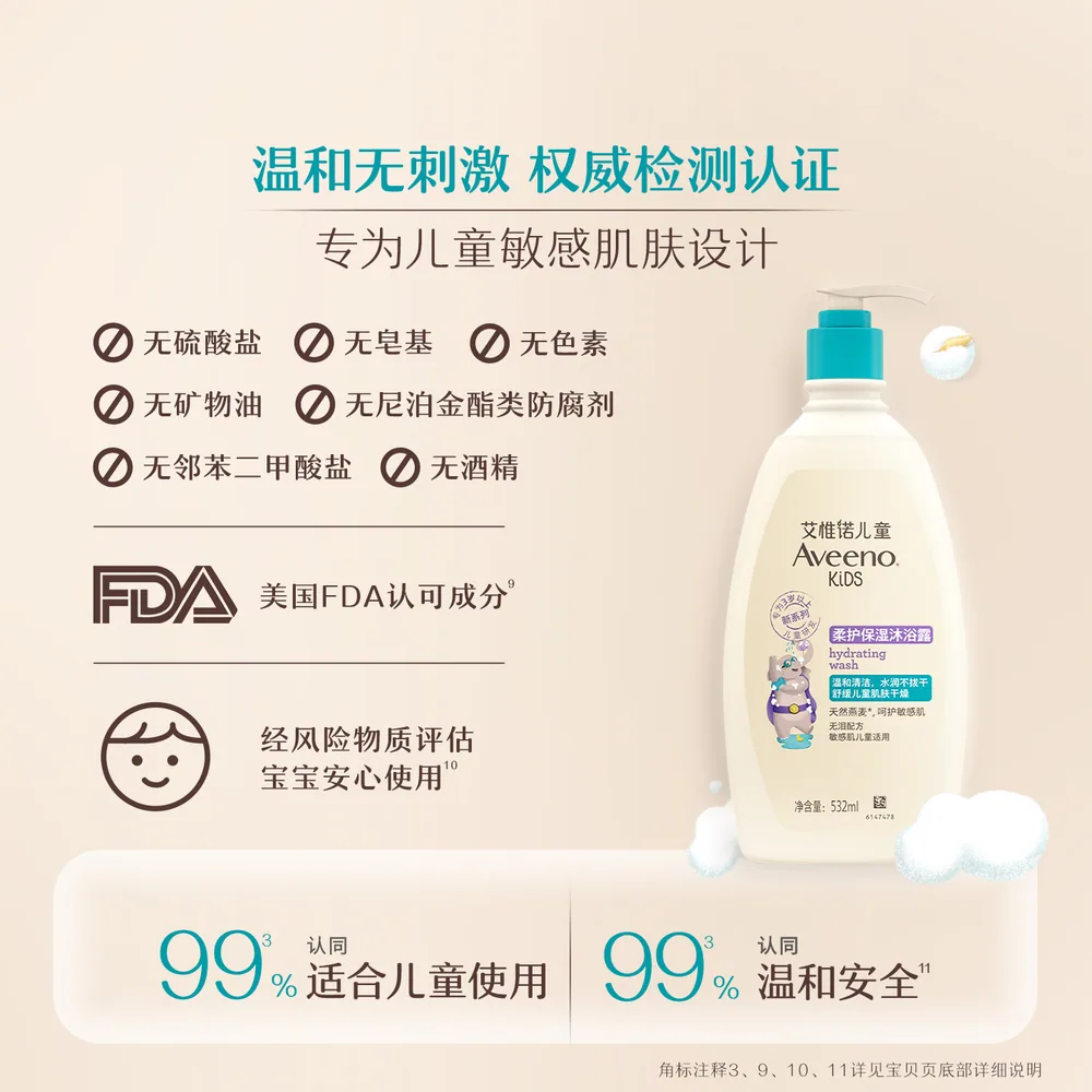 艾维诺儿童沐浴露532ml*2